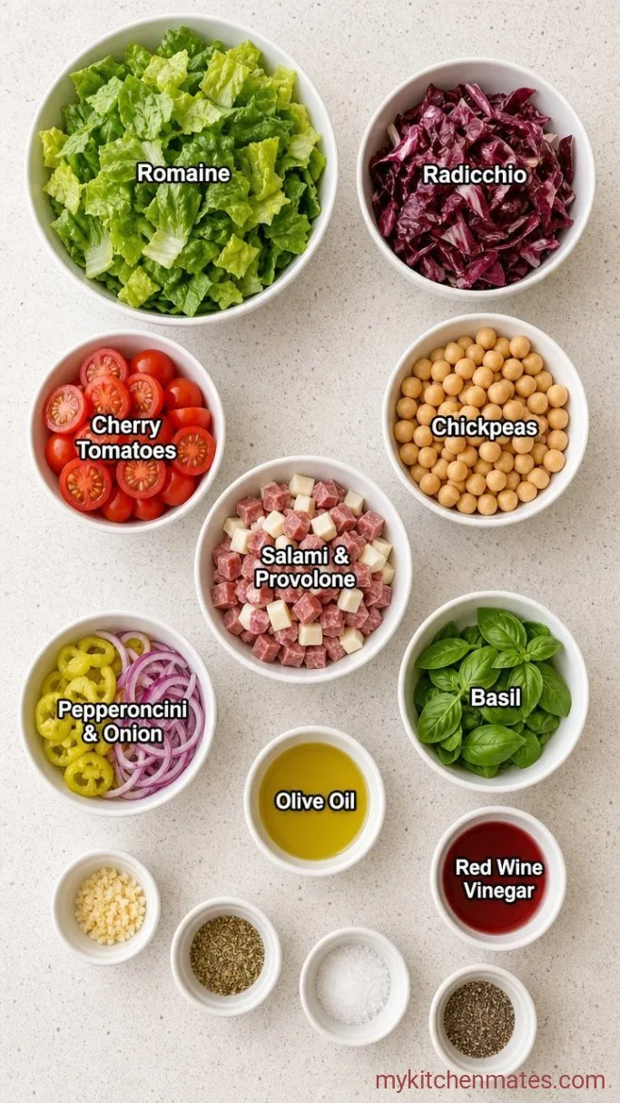 15-Minute Italian Chopped Salad (No Cook, So Satisfying) Ingredients