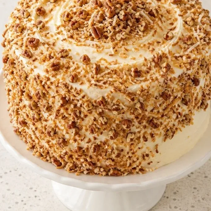 Italian Cream Cake with Toasted Pecans and Cream Cheese Frosting Italian Cream Cake