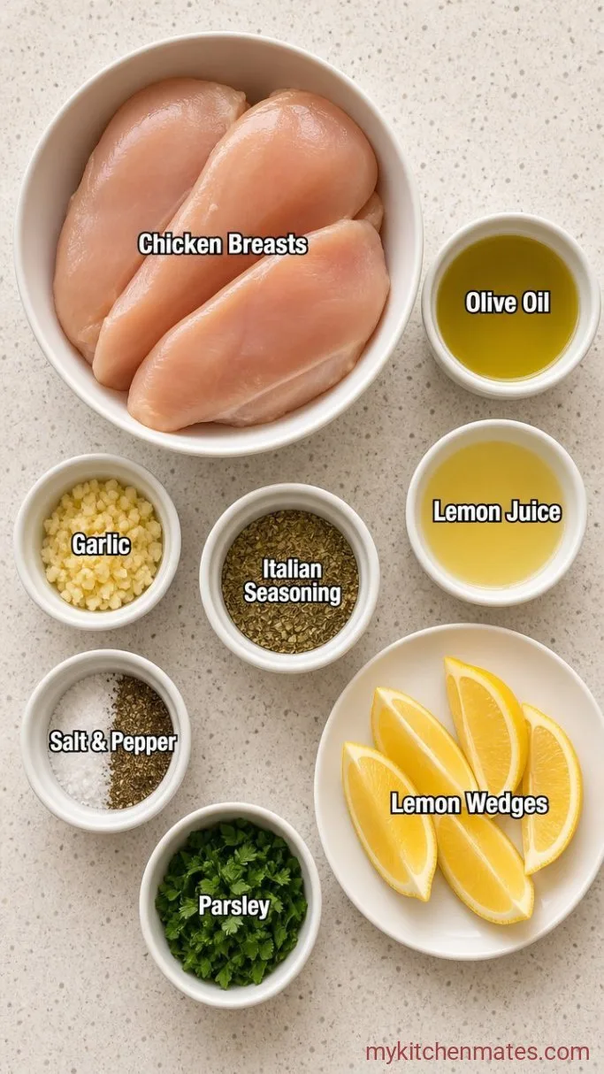 Juicy Italian Grilled Chicken Breasts Ingredients