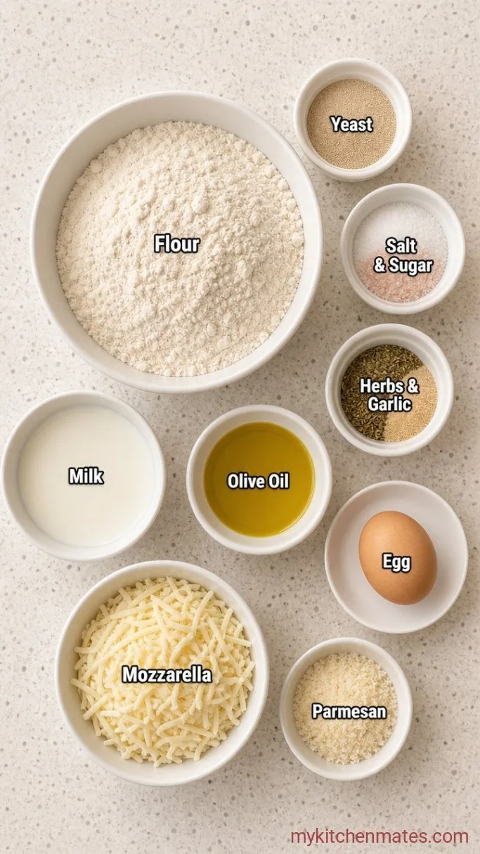Fluffy Italian Herb and Cheese Bread (From Scratch) Ingredients