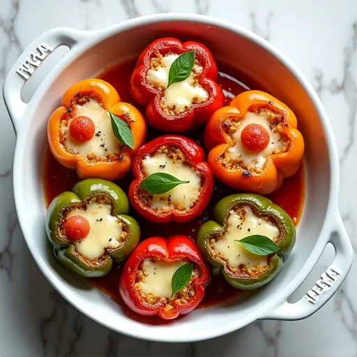 Italian Herb and Mozzarella Stuffed Peppers