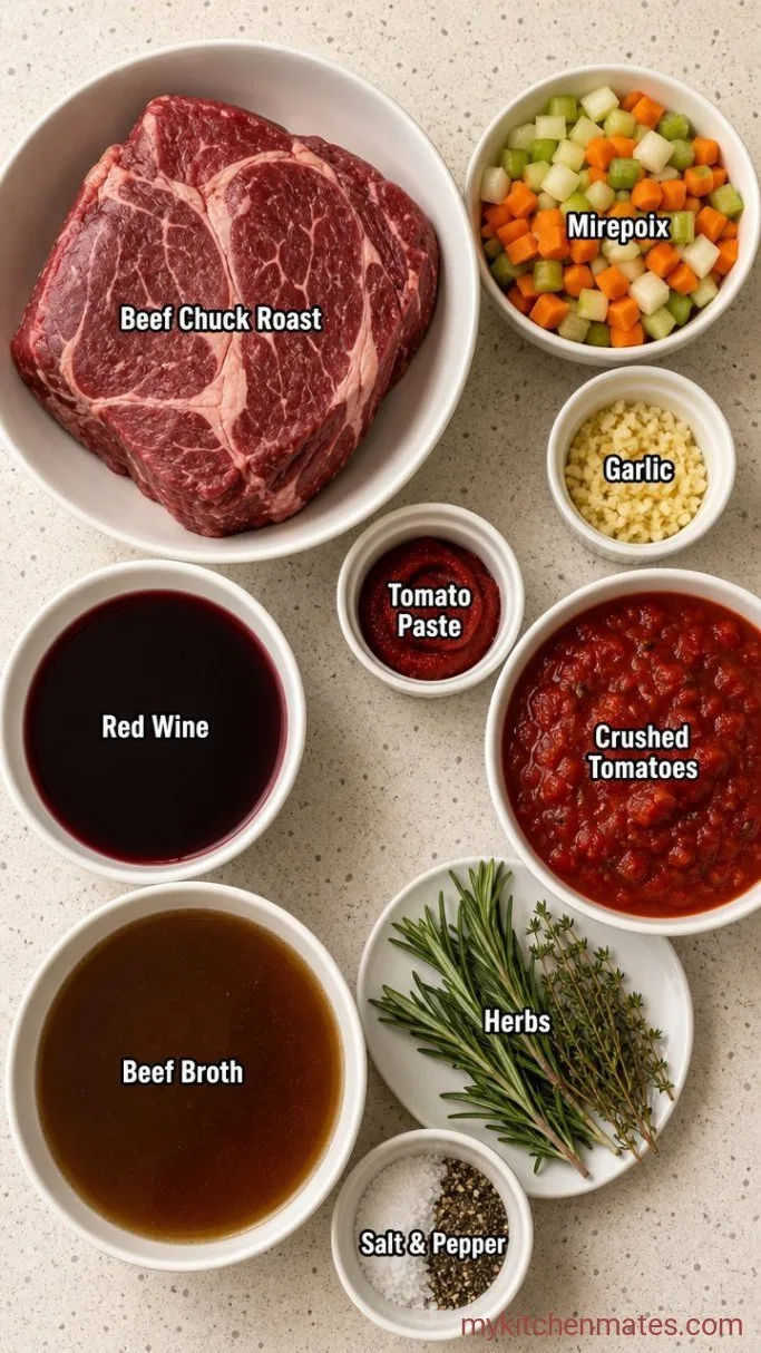 Fall-Apart Tender Italian Pot Roast (Stracotto) Ingredients