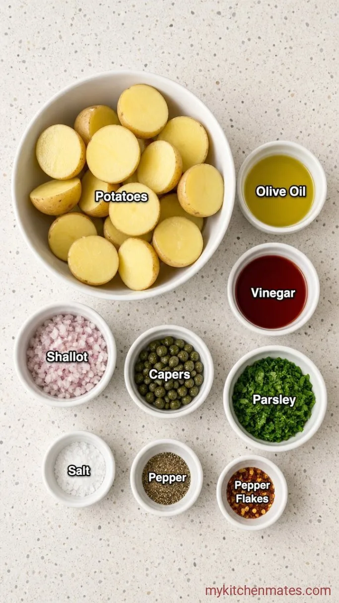 No-Mayo Italian Potato Salad with Fresh Herbs Ingredients