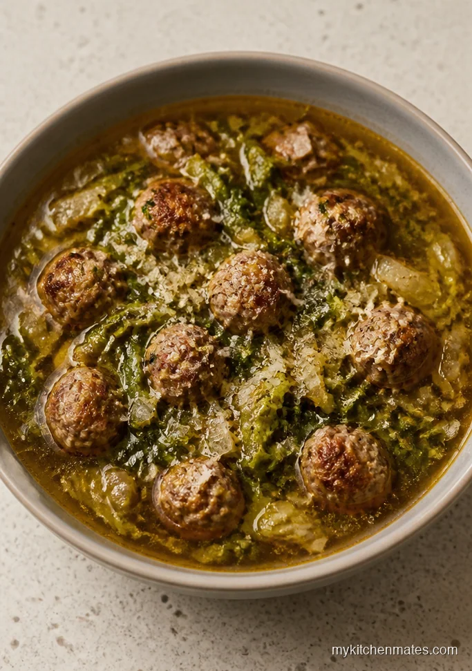 Italian Sausage Meatball Escarole Soup
