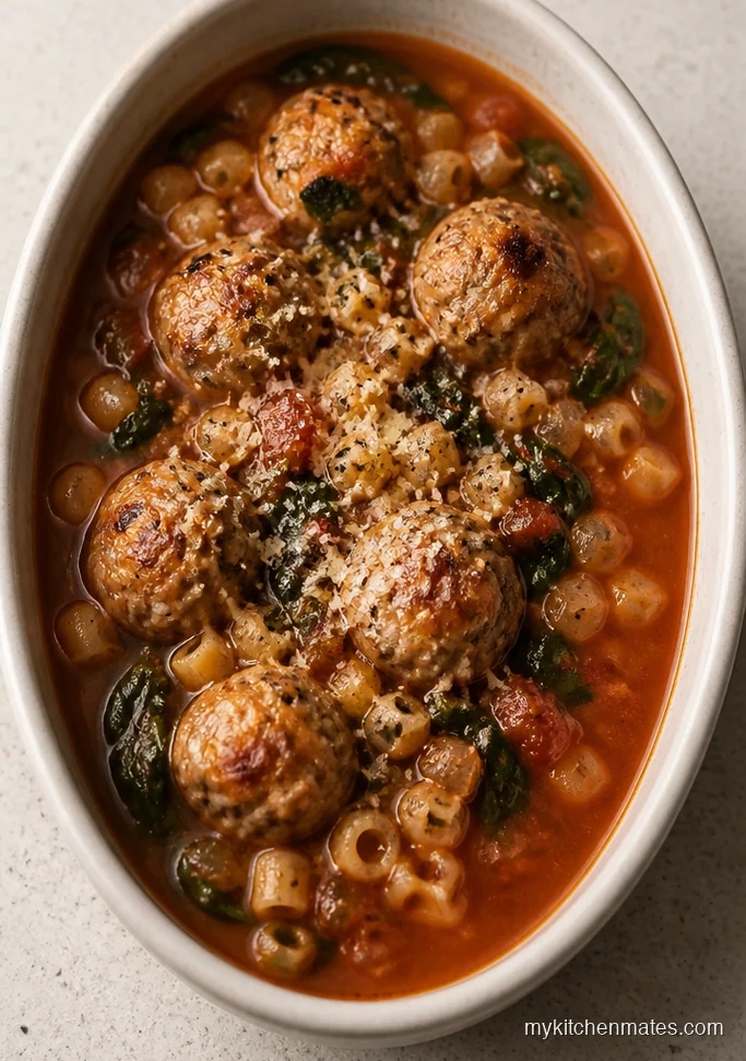 Italian Turkey Meatball Soup