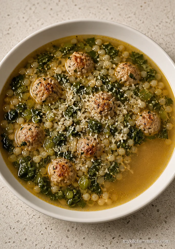 Italian Wedding Soup with Chicken Meatballs