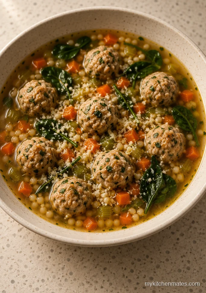 Italian Wedding Soup with Turkey Meatballs