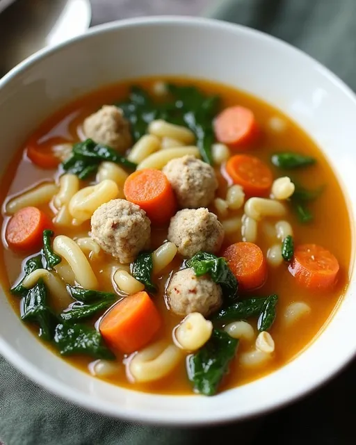 Italian Wedding-Style Chicken Soup