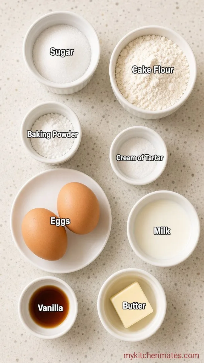 Jiggly Japanese Souffle Pancakes Ingredients