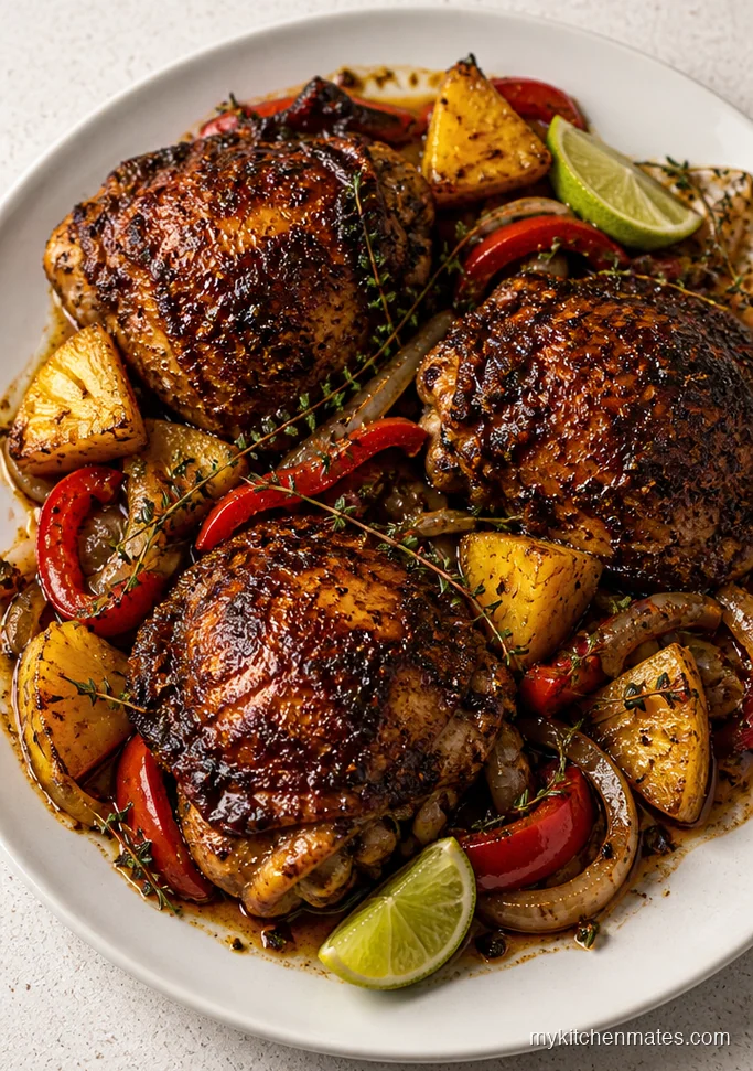 10 Dairy Free Crockpot Recipes for Easy Weeknight Dinners Jerk Chicken Thighs with Pineapple