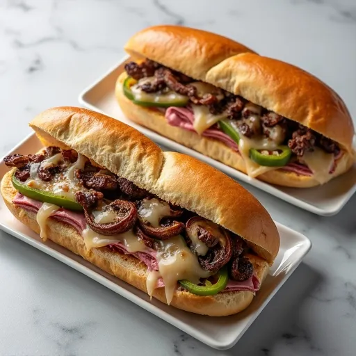 Jersey-Style Hoagie Roll Cheesesteak