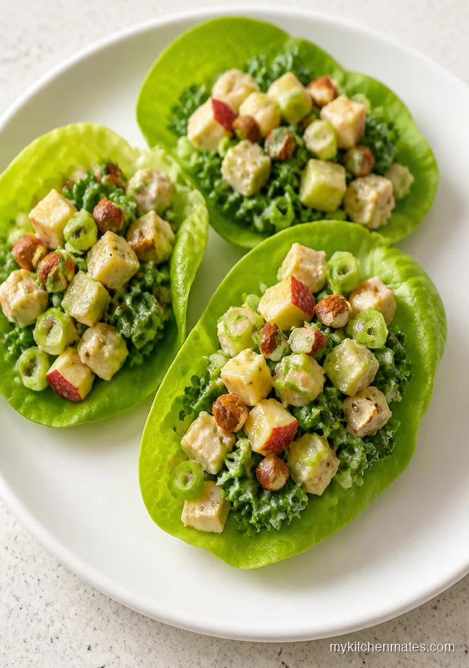 Kale Apple Lettuce Wraps with Turkey