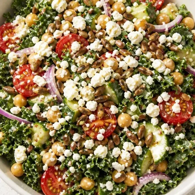 15-Minute Kale Chickpea Salad Kale Chickpea Salad