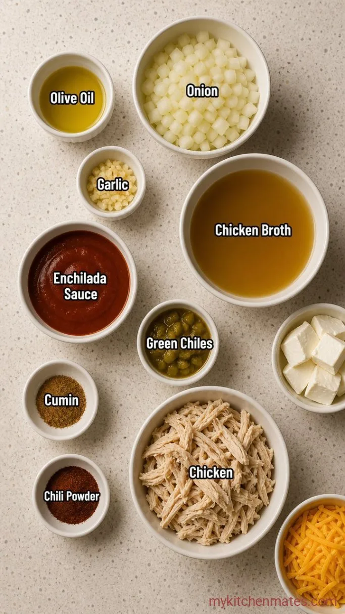 Creamy Keto Chicken Enchilada Soup (30 Minutes) Ingredients