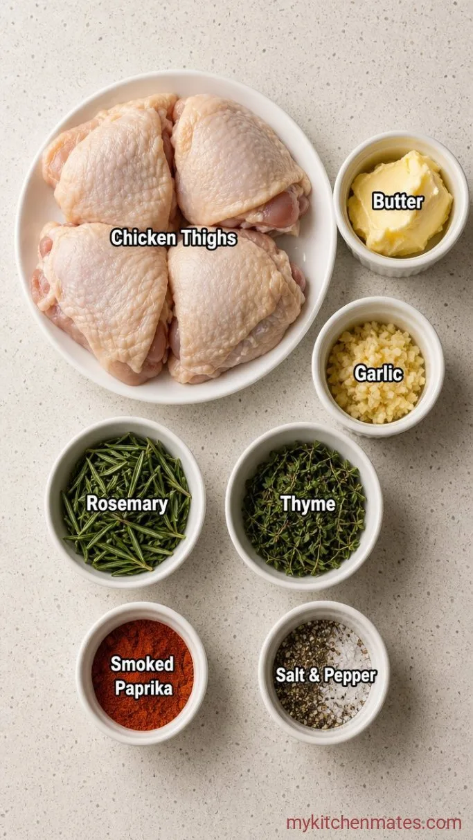45-Minute Crispy Baked Keto Chicken Thighs Ingredients