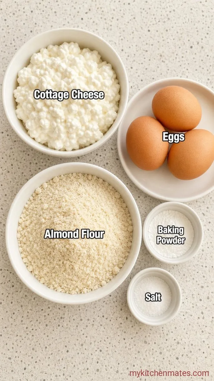 4-Ingredient Keto Cottage Cheese Bread Ingredients