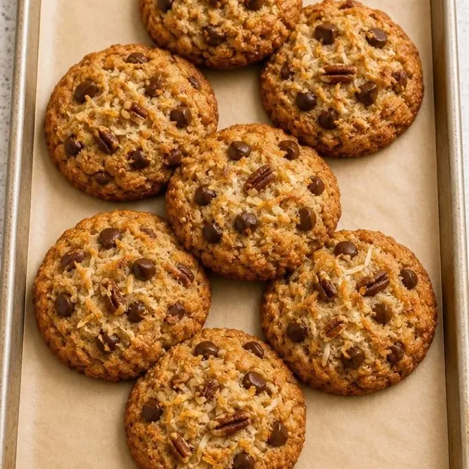 Chewy Keto Cowboy Cookies with Pecans and Chocolate Keto Cowboy Cookies