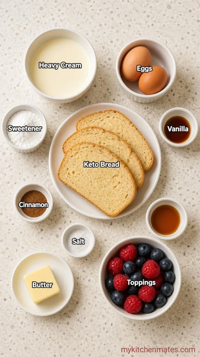 15-Minute Keto French Toast Ingredients