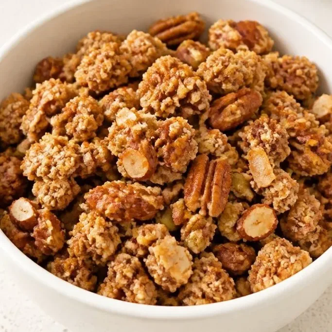 Crunchy Keto Granola That Actually Clusters Keto Granola Recipe