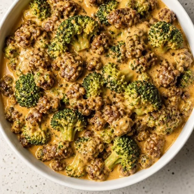 Keto Hamburger Broccoli Skillet
