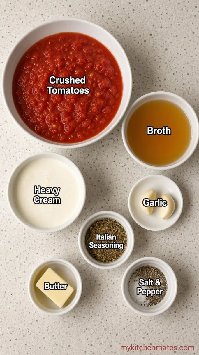 5-Ingredient Creamy Keto Tomato Soup Ingredients