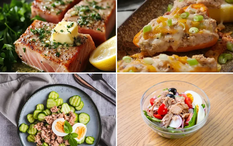 keto-tuna-recipes collage