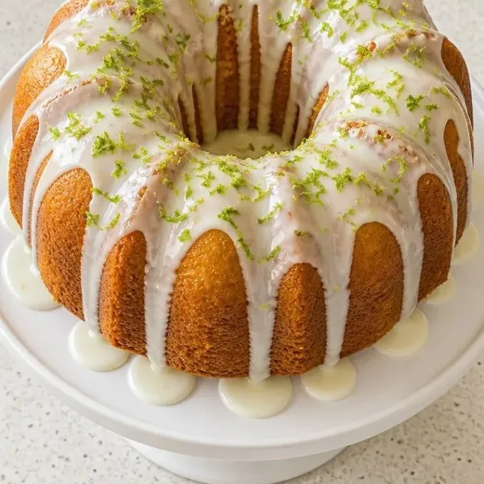 Tart and Moist Key Lime Bundt Cake with Lime Glaze Key Lime Bundt Cake
