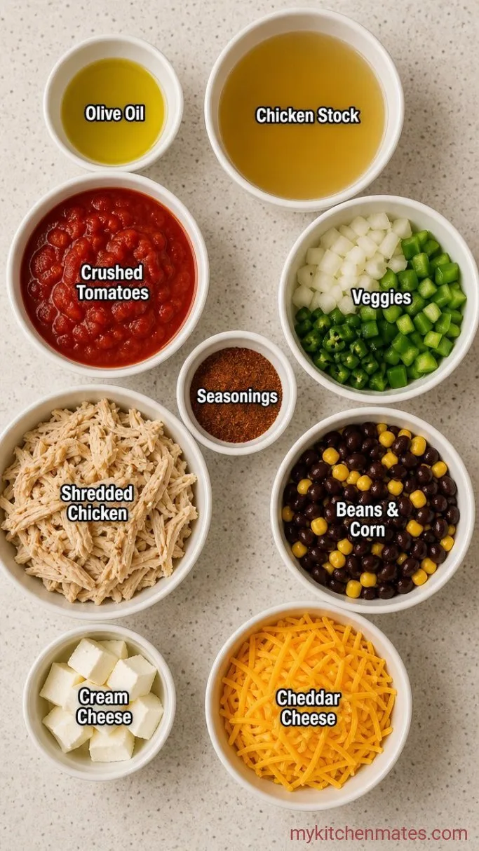 Creamy King Ranch Chicken Soup (One Pot, 30 Minutes) Ingredients