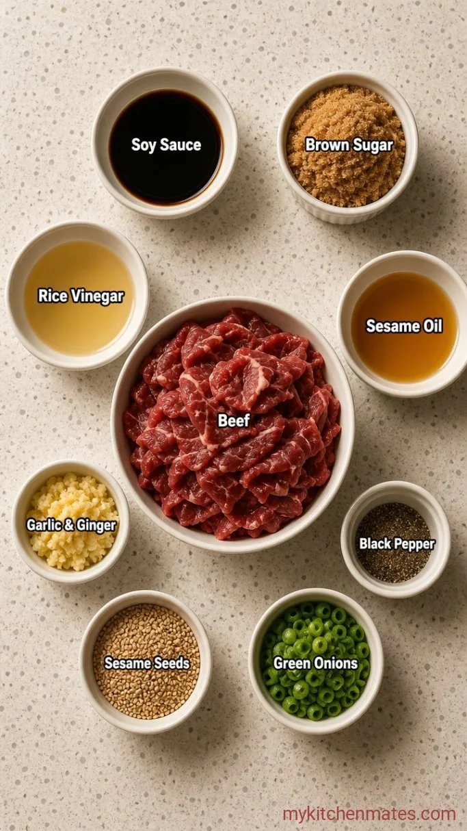 Sticky Korean BBQ Beef (Bulgogi) Ingredients