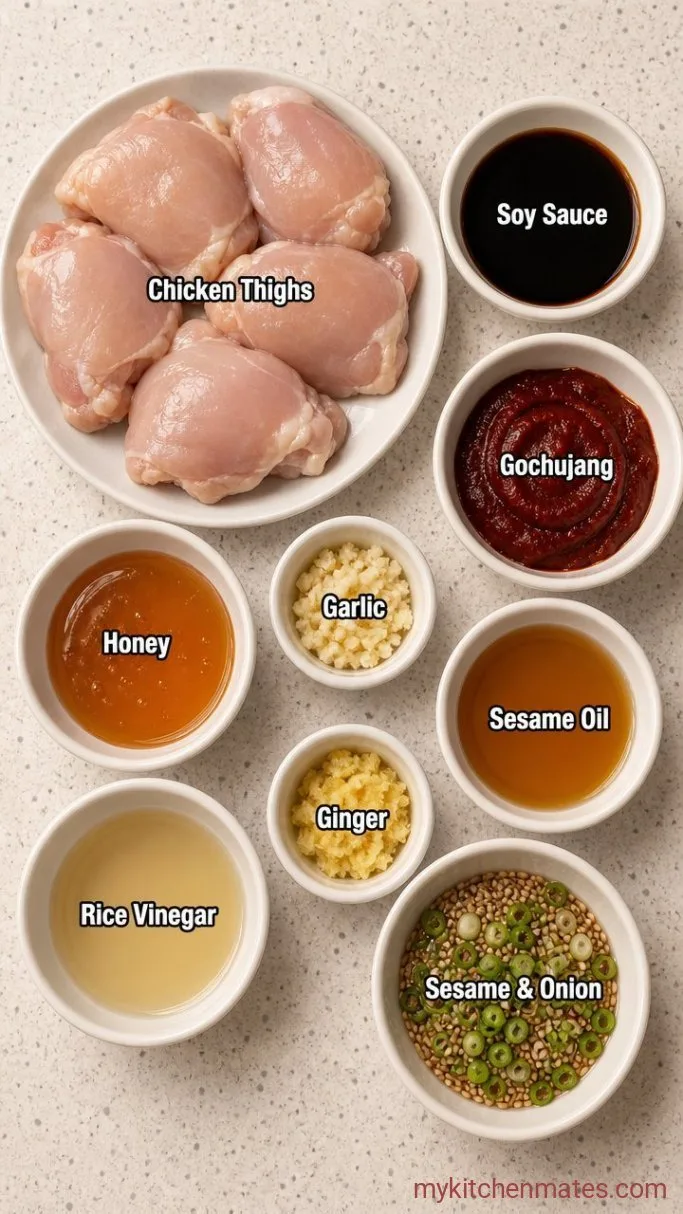 Sticky Korean BBQ Chicken Ingredients