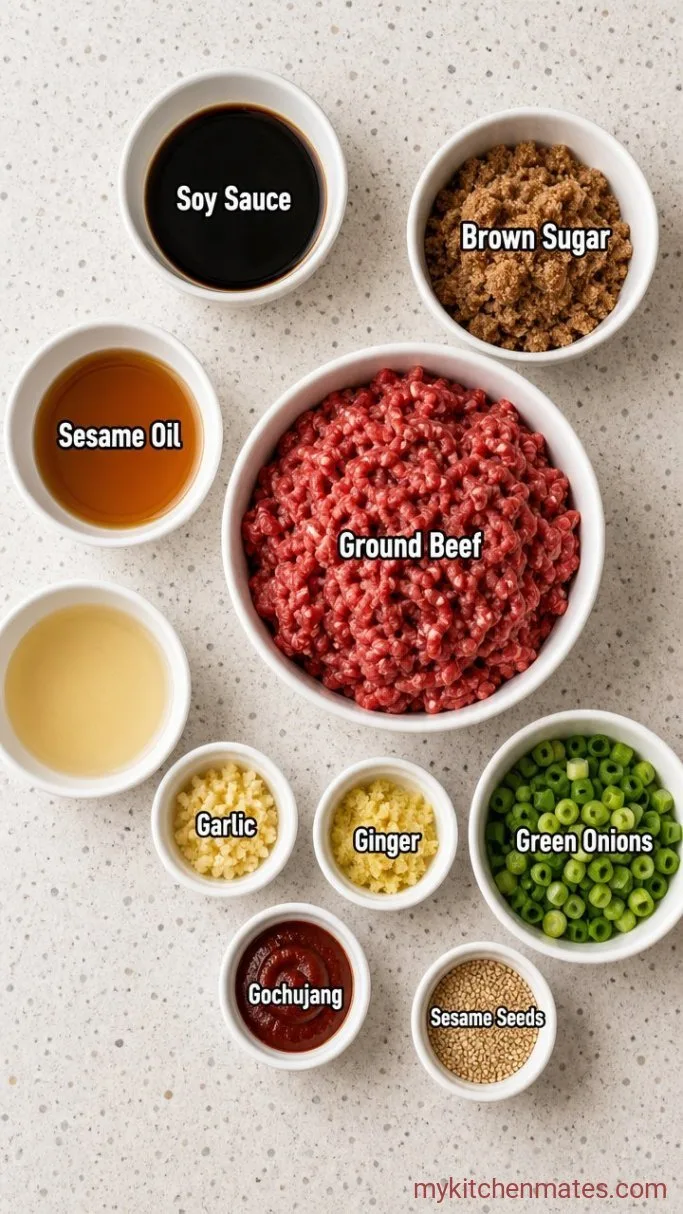 15-Minute Korean BBQ Ground Beef Ingredients