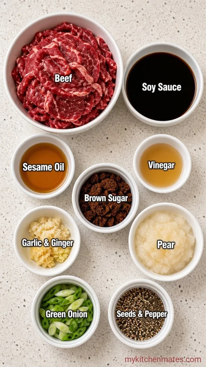 5-Minute Korean BBQ Marinade for Tender Bulgogi Ingredients