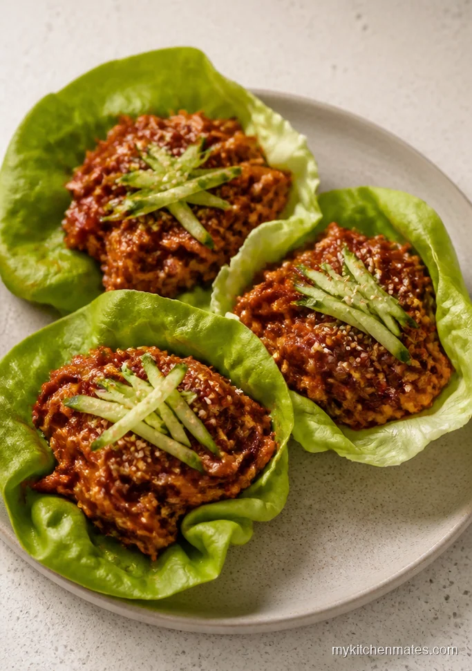 Korean Gochujang Chicken Lettuce Wraps