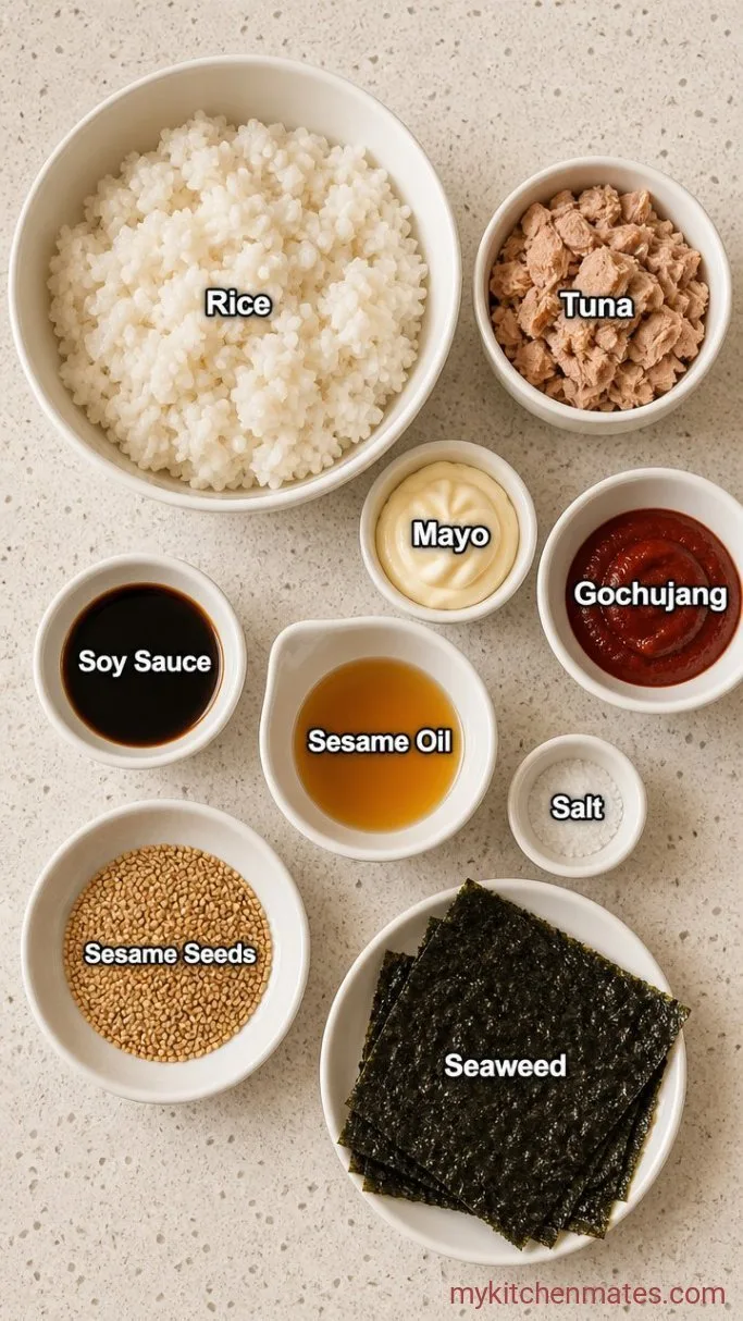 Quick Tuna-Mayo Korean Rice Balls Ingredients