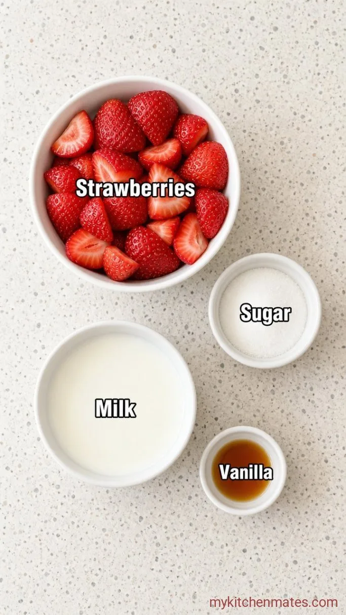 3-Ingredient Korean Strawberry Milk Ingredients