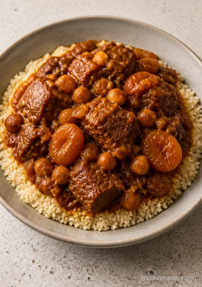 Lamb and Chickpea Tagine with Apricots