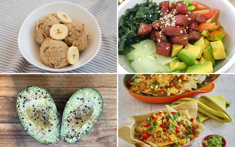 late-night-snacks-ideas collage