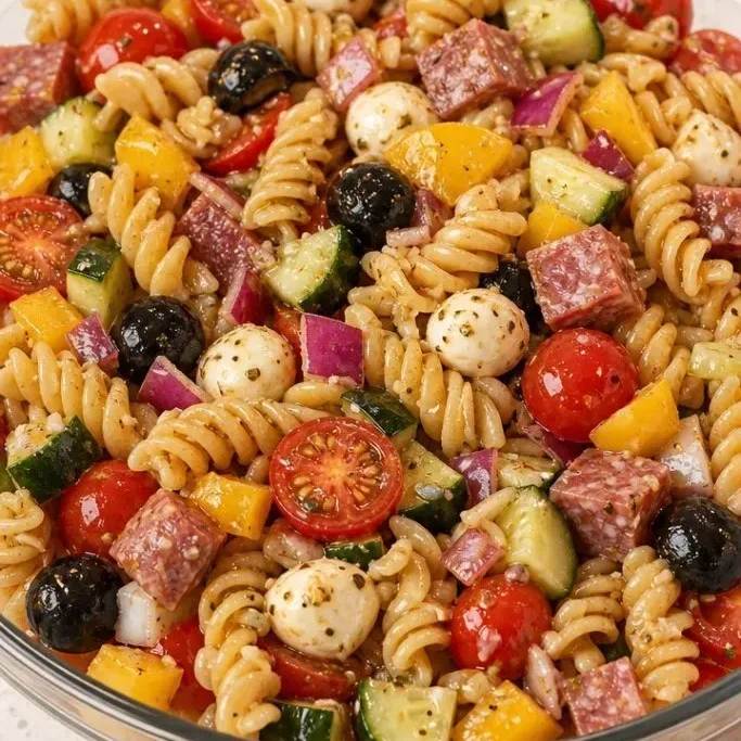 Make-Ahead Layered Pasta Salad for a Crowd Layered Pasta Salad