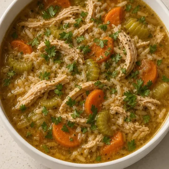 Quick Leftover Turkey Soup with Rice and Herbs Leftover Turkey Soup