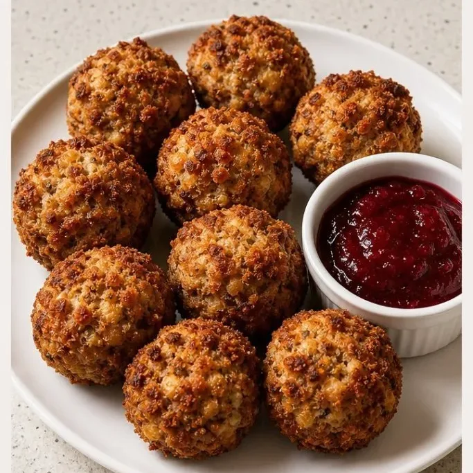 Leftover Turkey Stuffing Balls