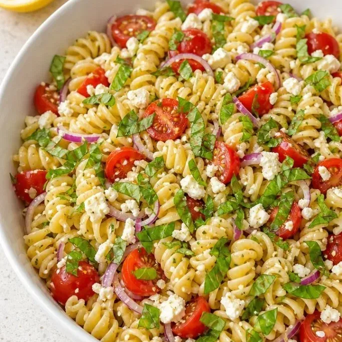 20-Minute Lemon Basil Pasta Salad Lemon Basil Pasta Salad