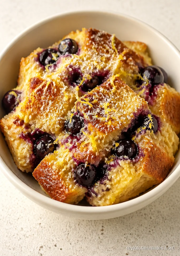 Lemon Blueberry Crockpot French Toast