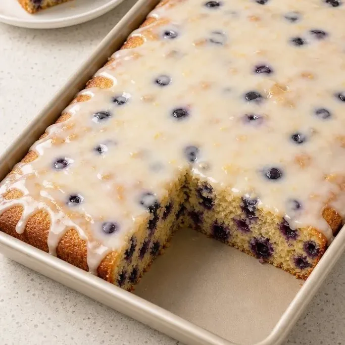 Lemon Blueberry Sheet Cake