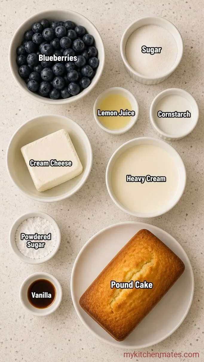 No-Bake Lemon Blueberry Trifle Ingredients