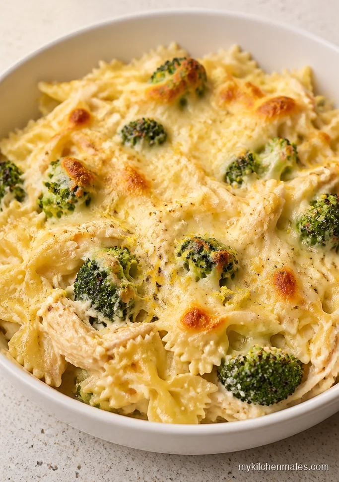 Lemon Broccoli Chicken Pasta Bake