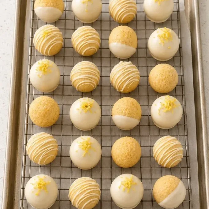 Lemon Cake Balls with Tangy Cream Cheese Frosting Lemon Cake Balls