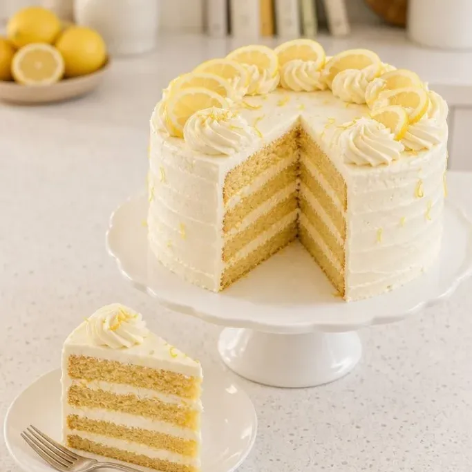 Lemon Cake With Cream Cheese Frosting