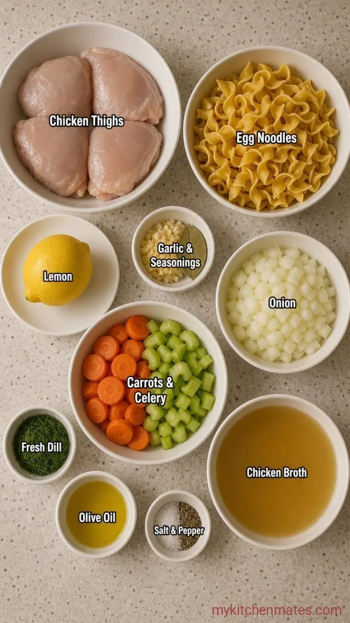 Quick Lemon Chicken Noodle Soup Ingredients