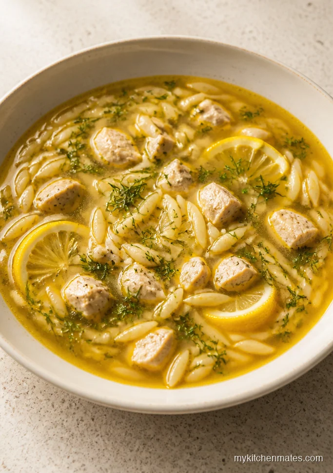 Lemon Chicken Orzo Soup