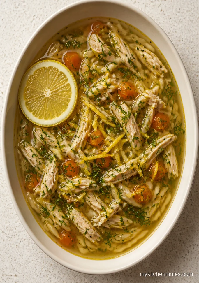 Lemon Chicken Orzo Soup